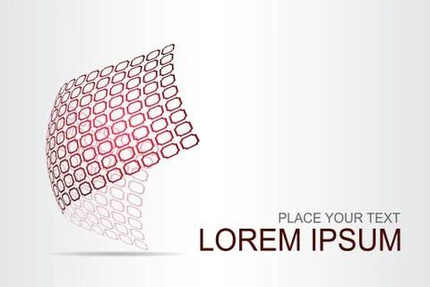 Logo stylized spherical surface with abstract shapes Stock Illustration