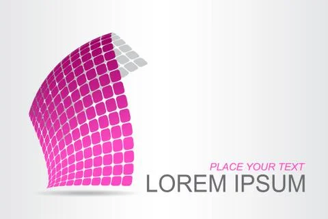 Logo stylized spherical surface with abstract shapes Stock Illustration