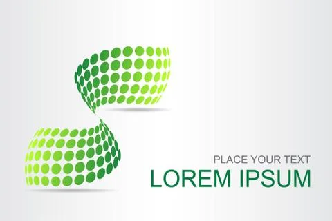 Logo stylized spherical surface with abstract shapes Stock Illustration