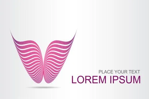 Logo stylized spherical surface with abstract shapes Stock Illustration