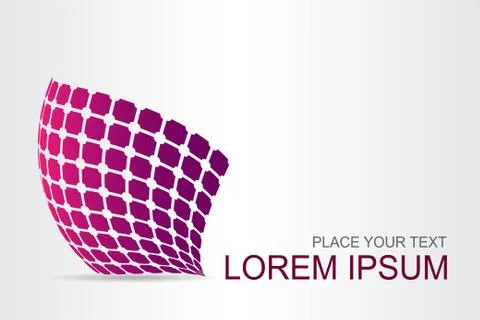 Logo stylized spherical surface with abstract shapes Stock Illustration