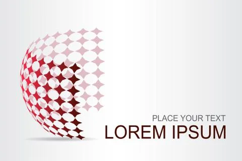 Logo stylized spherical surface with abstract shapes Illustrazione stock