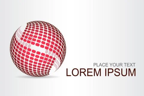 Logo stylized spherical surface with abstract shapes Stock Illustration