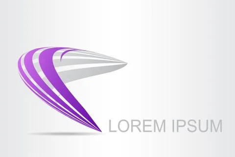 Logo stylized spherical surface with abstract shapes Stock Illustration