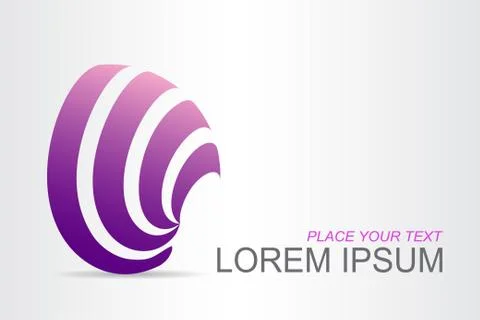 Logo stylized spherical surface with abstract shapes Stock Illustration