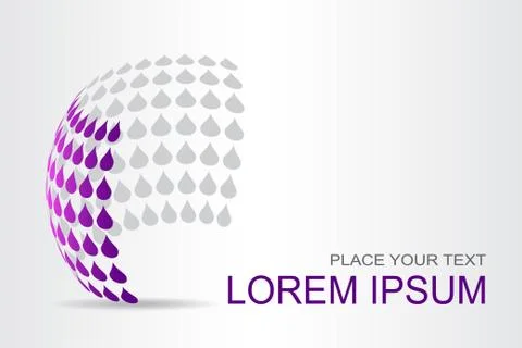 Logo stylized spherical surface with abstract shapes Stock Illustration