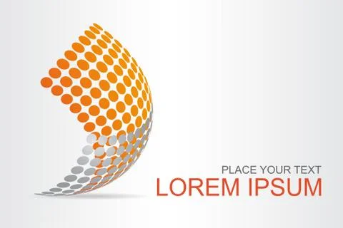 Logo stylized spherical surface with abstract shapes Stock Illustration