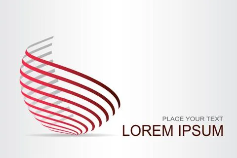 Logo stylized spherical surface with abstract shapes Stock Illustration