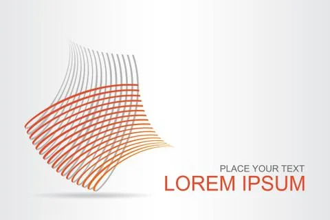 Logo stylized spherical surface with abstract shapes Stock Illustration