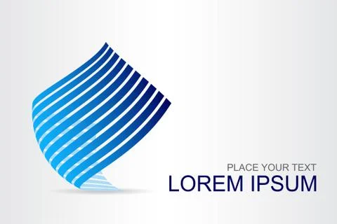 Logo stylized spherical surface with abstract shapes Stock Illustration