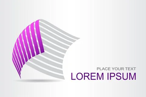 Logo stylized spherical surface with abstract shapes Stock Illustration