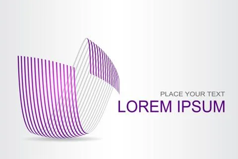 Logo stylized spherical surface with abstract shapes Stock Illustration