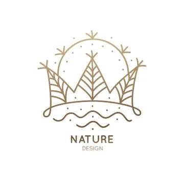 Logo sun firs Illustrazione stock