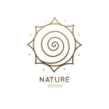 Logo sun is spiral Stock Illustration