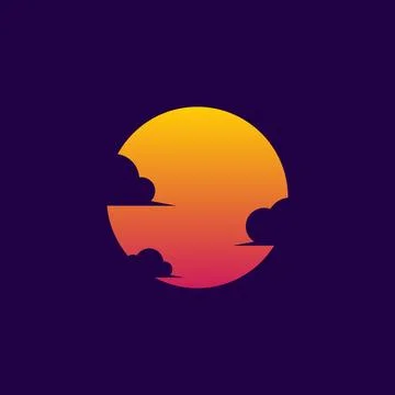 Logo sun unique design Stock Illustration