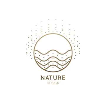 Logo sunny waves Stock Illustration