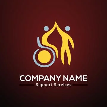 Logo for Support Services 스톡 일러스트