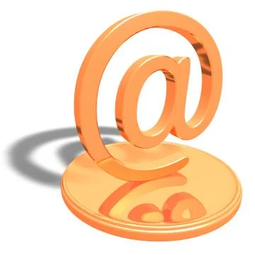 Logo with a symbol "@" Stock Illustration