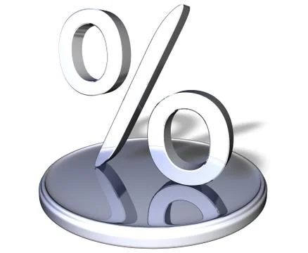 Logo with a symbol "%" Stock Illustration