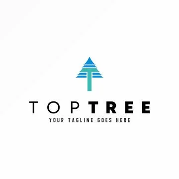 Logo T abstract concept. Tree shape design. Stock Illustration