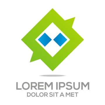 Logo Talk Vector Box Stylised Chat Communication Connection Stock Illustration