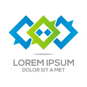 Logo Talk Vector Box Stylised Chat Communication Connection Stock Illustration