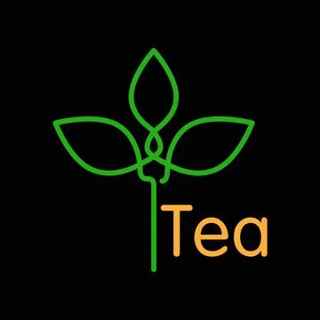 Logo with Tea leaf element for corporate or website Stock Illustration