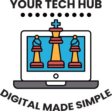 A logo for a tech hub that is designed to look like a chess board Stock Illustration