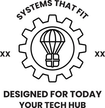 A logo for a tech hub that is designed for today Illustrazione stock