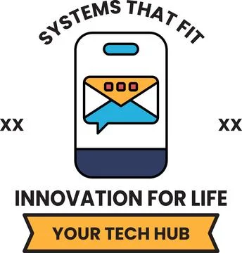 A logo for a tech hub that is focused on innovation for life Illustrazione stock