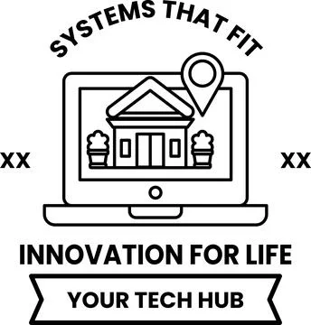 A logo for a tech hub that is focused on innovation for life Illustrazione stock