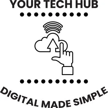 A logo for a tech hub that is simple and digital イラスト素材