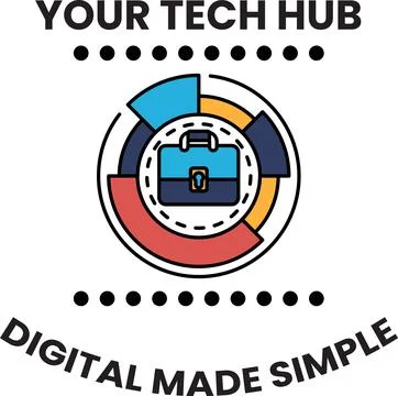 A logo for a tech hub that is simple and digital Stock Illustration