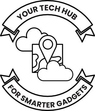 A logo for a tech hub for smarter gadgets Illustrazione stock