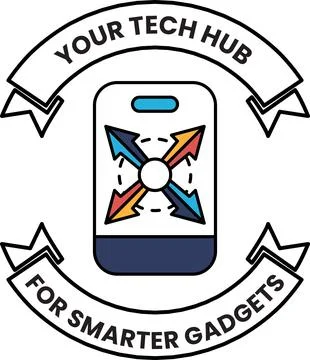 A logo for a tech hub for smarter gadgets Stock Illustration