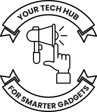 A logo for a tech hub for smarter gadgets Stock Illustration