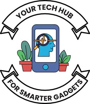 A logo for a tech hub for smarter gadgets Stock Illustration