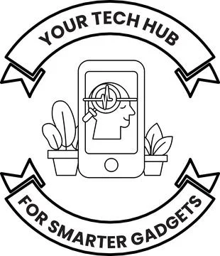 A logo for a tech hub for smarter gadgets Stock Illustration