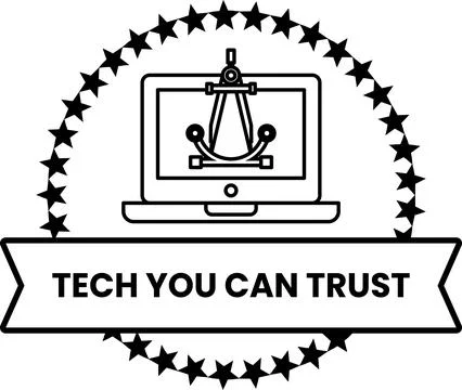 A logo for Tech You Can Trust Stock Illustration