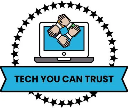 A logo for Tech You Can Trust Stock Illustration