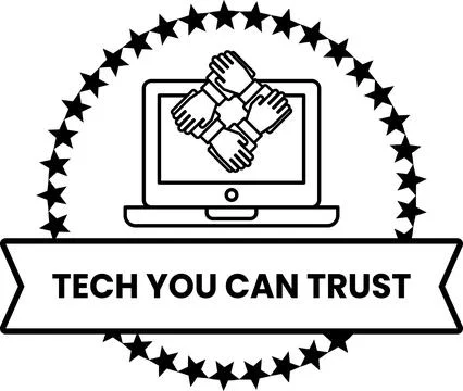 A logo for Tech You Can Trust Stock Illustration