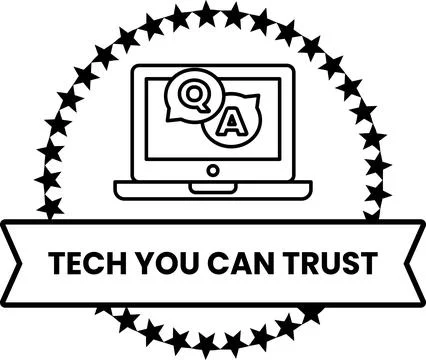 A logo for Tech You Can Trust Stock Illustration