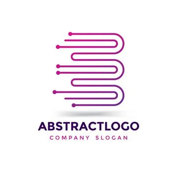 Logo of technology E Letter design abstract dot Vector icon monogram element Stock Illustration