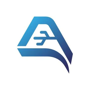 A logo, technology logo use innovation Stock Illustration