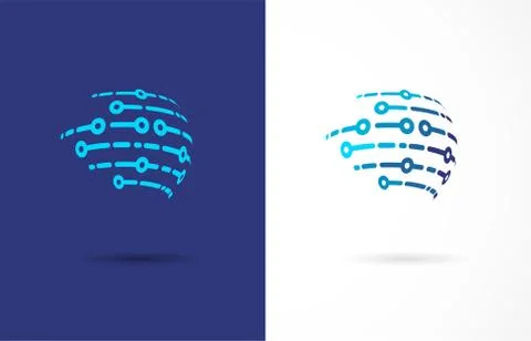 Logo - technology, tech icon and symbol Stock Illustration