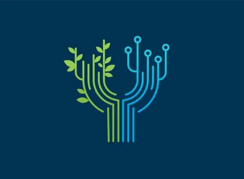 Logo - technology, tech icon and symbol Stock Illustration