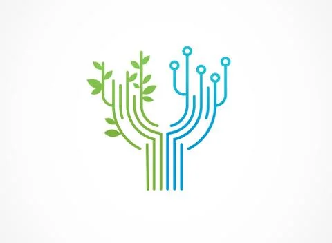 Logo - technology, tech icons and symbols Stock Illustration