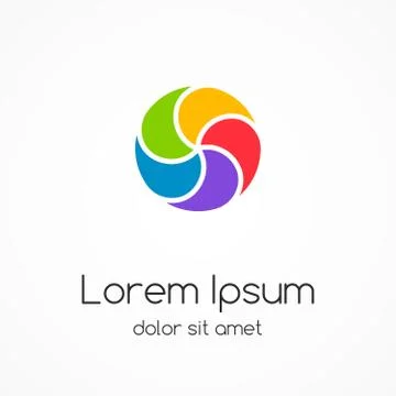 Logo template. Abstract circle creative sign. イラスト素材