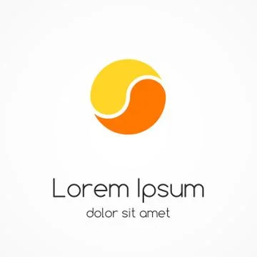 Logo template. Abstract circle creative sign. Stockillustratie