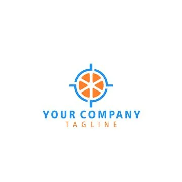 Logo template. Abstract target logo. Target orange fruit logo. Creative gra.. Stock Illustration